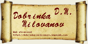 Dobrinka Milovanov vizit kartica